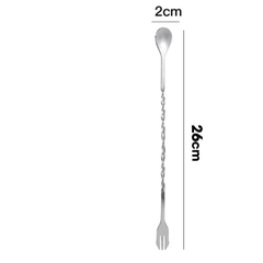 Thìa Cocktail Hai Đầu Inox 304 – Trộn Trà Sữa, Pha Chế Đa Năng Chuẩn Quầy Bar