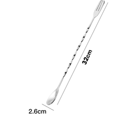 Thìa Cocktail Hai Đầu Inox 304 – Trộn Trà Sữa, Pha Chế Đa Năng Chuẩn Quầy Bar