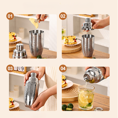Bình lắc cocktail bằng thép không gỉ, dụng cụ pha chế inox