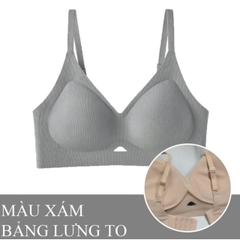 Áo Nâng Ngực Bra Chất Su Mềm Mỏng Nhẹ Không Gọng Có Mút Đệm Tròn Gom Quả Chống Chảy Xệ Hạn Chế Ngấn Lưng [A37]