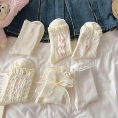 [A0] Tất Chân Nữ Lolita, Vớ Nữ Chất Liệu Cotton Thoáng Khí, Mix Họa Tiết Hàng Quảng Châu