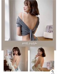 [T946] Áo lót Nữ su đúc mặc hở lưng đệm 5cm hàng không gọng, áo lót nâng ngực đệm dày Bra