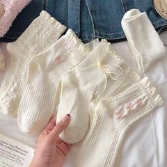 [A0] Tất Chân Nữ Lolita, Vớ Nữ Chất Liệu Cotton Thoáng Khí, Mix Họa Tiết Hàng Quảng Châu