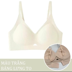 Áo Nâng Ngực Bra Chất Su Mềm Mỏng Nhẹ Không Gọng Có Mút Đệm Tròn Gom Quả Chống Chảy Xệ Hạn Chế Ngấn Lưng [A37]