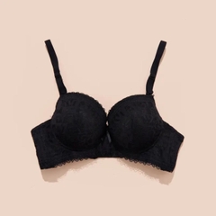Áo Lót Nữ Ren Ko Gọng Đệm Tim Kép 5cm Nâng V1 [912] Bra Kem Women Voi