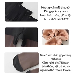 Quần tất 2 lớp 3D màu đen trong và màu da tự nhiên có độ dày 130g lót thường và 180g lót nỉ lông , che khuyết điểm chân tốt T39