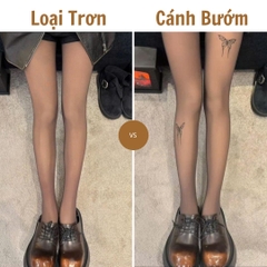 Quần Tất Nữ 3D Họa Tiết Xinh hàng Quảng Châu màu đen nâu tây kết hợp