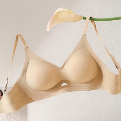 Áo Nâng Ngực Bra Chất Su Mềm Mỏng Nhẹ Không Gọng Có Mút Đệm Tròn Gom Quả Chống Chảy Xệ Hạn Chế Ngấn Lưng [A37]