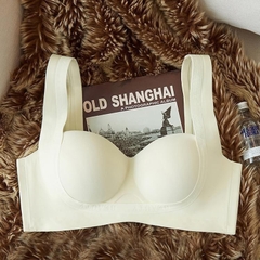 [SC] Áo lót su dúc không gọng bản lưng to, áo lót nữ su đúc Bra Nhung Kem
