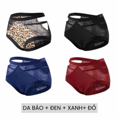 [LOT CHIC 58] Combo 2-4 Quần Lót Nữ Phong Cách Pháp Gợi Cảm Phối Ren Cao Cấp, Thiết Kế Hở Eo Cut Out Quyến Rũ, Chất Liệu Lụa Satin Phối Ren Mềm Mại