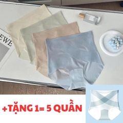 [899] Quần Lót Nữ Cạp Cao Không Viền Chất Thạch Mát, Quần Chip Lưng Cao Cạp Chéo Ôm Bụng Hàng QC L1