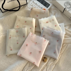 Quần Lót Nữ Đúc Su Hoạ Tiết Quả Dâu Thun Lạnh viền sóng D78 gợi cảm đính quả dâu nhỏ Nhung Kem