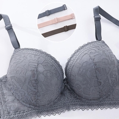 [912] Áo Lót Ren Ko Gọng Đệm Dày 5.5cm Nâng V1 Bra Đen Kem