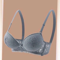 Áo Lót Nữ Ren Ko Gọng Đệm Tim Kép 5cm Nâng V1 [912] Bra Kem Women Voi