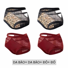 [LOT CHIC 58] Combo 2-4 Quần Lót Nữ Phong Cách Pháp Gợi Cảm Phối Ren Cao Cấp, Thiết Kế Hở Eo Cut Out Quyến Rũ, Chất Liệu Lụa Satin Phối Ren Mềm Mại