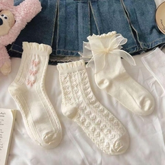 [A0] Tất Chân Nữ Lolita, Vớ Nữ Chất Liệu Cotton Thoáng Khí, Mix Họa Tiết Hàng Quảng Châu
