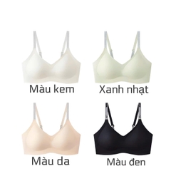 [V8] Áo Lót Nữ Không Gọng, Hương HOA TRÀ Dịu Mát, Chất Su Lạnh Không Đường May, Bản Lưng Che Ngấn