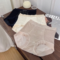[S90] Full Hộp Cao Cấp Set 3 Quần Lót Nữ Cotton cạp cao phối ren mềm mịn, đũng quần trải dài kháng khuẩn VIP Women Voi