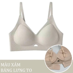 Áo Nâng Ngực Bra Chất Su Mềm Mỏng Nhẹ Không Gọng Có Mút Đệm Tròn Gom Quả Chống Chảy Xệ Hạn Chế Ngấn Lưng [A37]