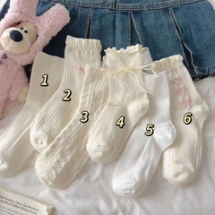 [A0] Tất Chân Nữ Lolita, Vớ Nữ Chất Liệu Cotton Thoáng Khí, Mix Họa Tiết Hàng Quảng Châu