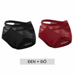 [LOT CHIC 58] Combo 2-4 Quần Lót Nữ Phong Cách Pháp Gợi Cảm Phối Ren Cao Cấp, Thiết Kế Hở Eo Cut Out Quyến Rũ, Chất Liệu Lụa Satin Phối Ren Mềm Mại