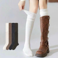 [B08] Tất Đi Bốt Giữ Ấm Mùa Đông Phong Cách Cho Nữ, Tất Đi Boot Cao Cổ Dệt Kim - Nữ