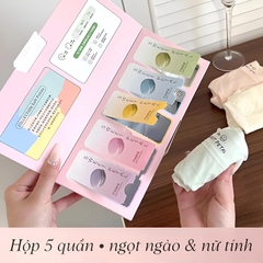 Hộp 5 Quần Lót Nữ Chất Lụa Băng Mềm Mại,Dạng Chip Đùi Mới+ Đũng Quần 10A Cải Tiến Trải Dài Cotton Thấm Hút H5