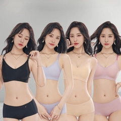 Set Bộ Đồ Lót Nữ su non cao cấp, Áo mút mỏng liền áo không xê dịch+ Quần lót su đúc không lộ viền [510]] Voi