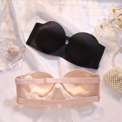 Áo ngực cúp ngang chống tụt kèm dây và quai dán trong suốt A1 Bra Cup Kem Nữ