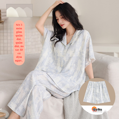 Sét 3 món đồ ngủ cao cấp có miếng đệm ngực