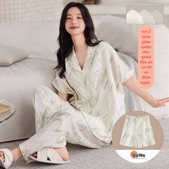 Sét 3 món đồ ngủ cao cấp có miếng đệm ngực