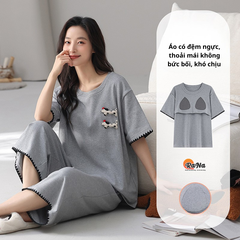 Bộ quần lửng cotton có sẵn mút