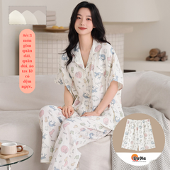Sét 3 món đồ ngủ cao cấp có miếng đệm ngực