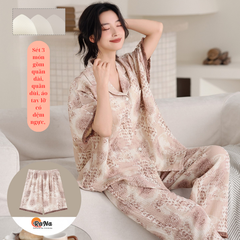 Sét 3 món đồ ngủ cao cấp có miếng đệm ngực