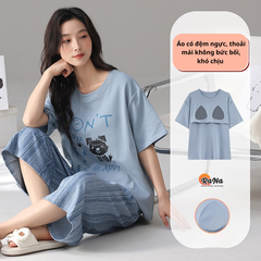 Bộ quần lửng cotton có sẵn mút