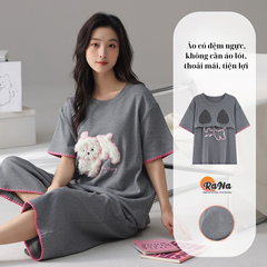 Bộ quần lửng cotton có sẵn mút