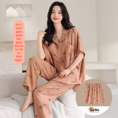 Sét 3 món đồ ngủ cao cấp có miếng đệm ngực