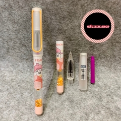 Bút máy tẩy (bút mực tẩy) thân có Nhũ nước - ngòi Kim Tinh trơn dùng được cả mực lọ và ống mực tẩy (loại ống 3.4mm)