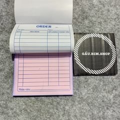 Sổ order 2 liên (khổ A6, A7, 100 trang, sử dụng 50 lượt/1quyển)