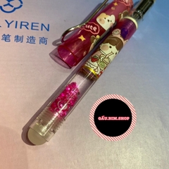 Bút máy tẩy (bút mực tẩy) thân có Nhũ nước - ngòi Kim Tinh trơn dùng được cả mực lọ và ống mực tẩy (loại ống 3.4mm)
