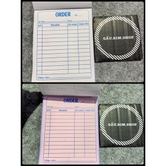 Sổ order 2 liên (khổ A6, A7, 100 trang, sử dụng 50 lượt/1quyển)