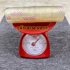 10 cuộn Băng dính văn phòng màu trong cao cấp (siêu dai, khổ 1.8 x 5 cm)