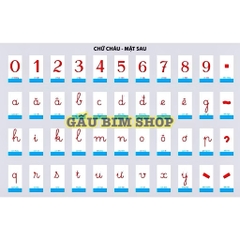 Bộ thẻ học chữ cái và số - CỠ ĐẠI 8 x 16cm  - 44 thẻ dành cho cô và trò. Bộ thẻ Thông Minh nhận biết Chữ cái và Số
