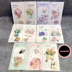 Thiệp chúc mừng 3D nổi kim tuyến kích thước: 21,5 x 12 cm (Mẫu mã thay đổi liên tục)