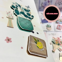 Thiệp chúc mừng 3D nổi kim tuyến kích thước: 21,5 x 12 cm (Mẫu mã thay đổi liên tục)
