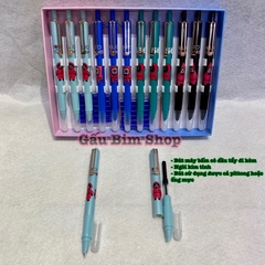 Bút máy bấm (bút mực bấm) ngòi kim tinh, ngòi trơn có thể dùng được cả mực bơm và ống mực