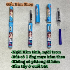 Bút máy (bút mực) ngòi Kim Tinh trơn dùng được cả mực lọ và ống mực tẩy