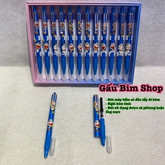 Bút máy bấm (bút mực bấm) ngòi kim tinh, ngòi trơn có thể dùng được cả mực bơm và ống mực
