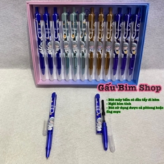 Bút máy bấm (bút mực bấm) ngòi kim tinh, ngòi trơn có thể dùng được cả mực bơm và ống mực