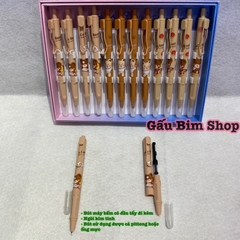 Bút máy bấm (bút mực bấm) ngòi kim tinh, ngòi trơn có thể dùng được cả mực bơm và ống mực